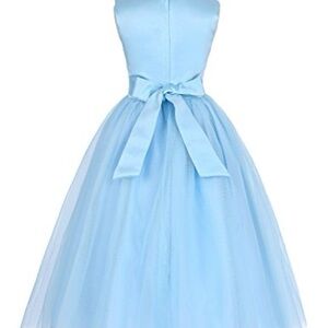 Grace Karin Blue Elegant Kids Dress